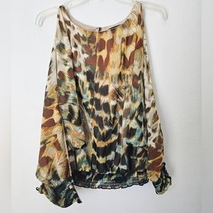 Women's Multi-Color Printed Long-Sleeve Blouse